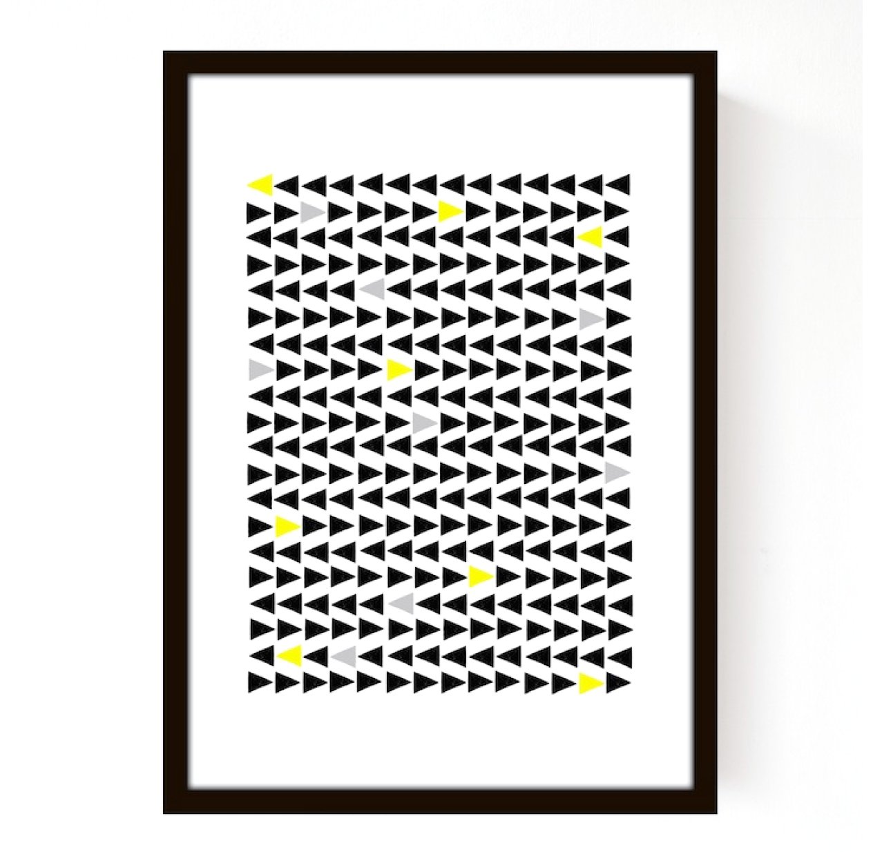 Affiche Multi-Triangles Noir